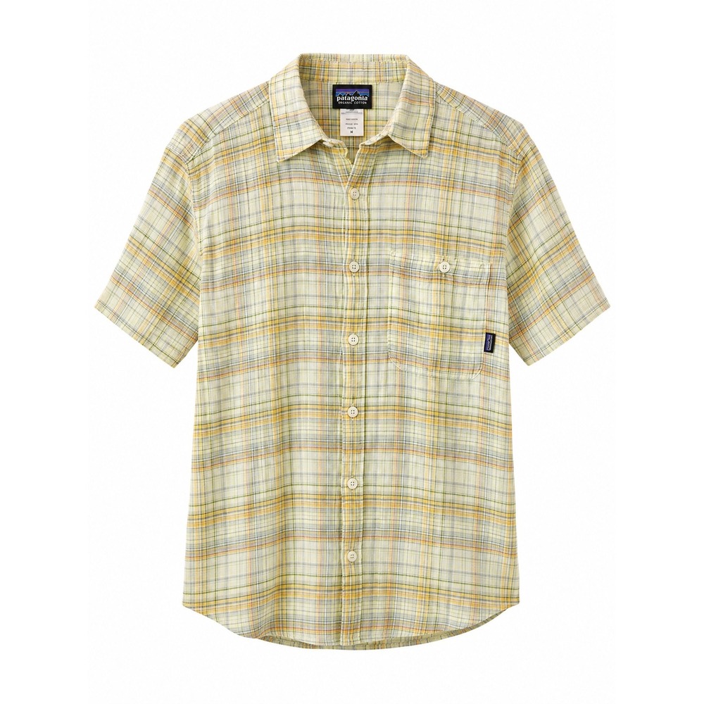 Vintage 90s Patagonia Organic Cotton Plaid Short Sleeve Button Up Shirt Men's S